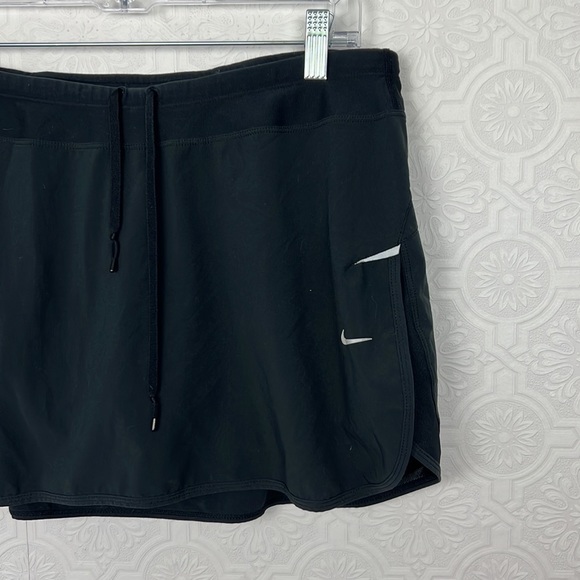 Nike Dri Fit Skort Skirt Shorts Black Tennis Golf Hiking Athletic Casual Large - Picture 3 of 7